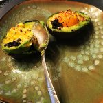 Baked Avocado, Egg, Caviar