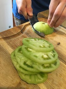 Sliced Green Tomato